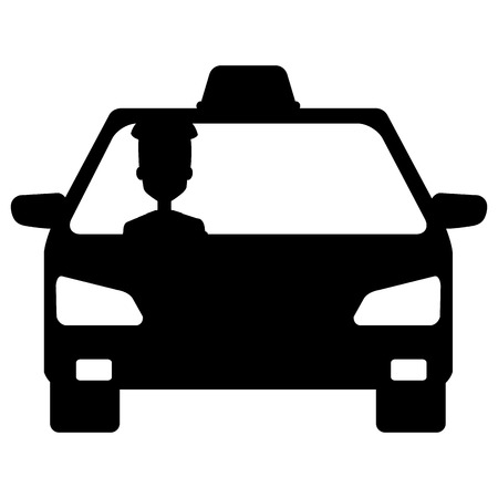 taxi with driver service public icon vector illustration designのイラスト素材