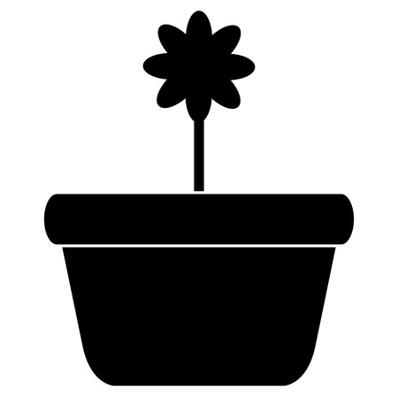 flower in pot icon vector illustration designのイラスト素材