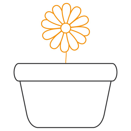 flower in pot icon vector illustration designのイラスト素材