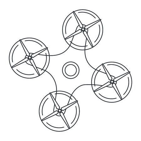 drone technology isolated icon vector illustration designのイラスト素材