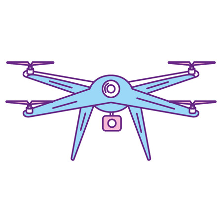 drone technology with camera vector illustration designのイラスト素材