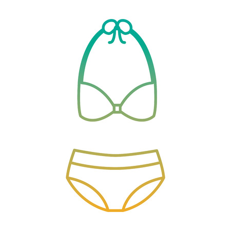 A bikini swimsuit fashion clothes accessory icon vector illustrationのイラスト素材
