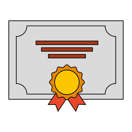 winner diploma with medal vector illustration designのイラスト素材
