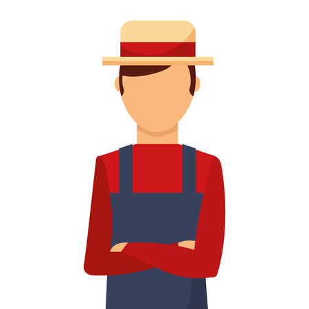 Gardener avatar character icon vector illustration designのイラスト素材