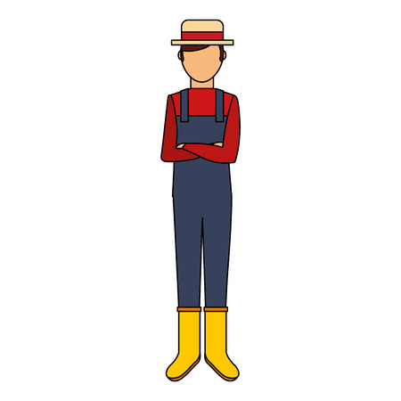 Gardener avatar character icon vector illustration designのイラスト素材