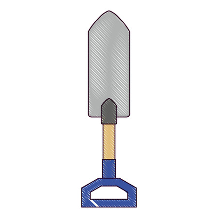 gardening shovel isolated icon vector illustration designのイラスト素材