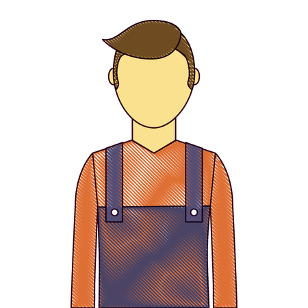 gardener avatar character icon vector illustration designのイラスト素材