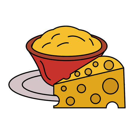 delicious cheese with sauce vector illustration designのイラスト素材