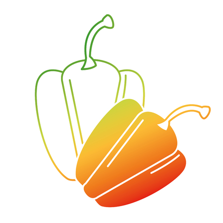 fresh pepper vegetable icon vector illustration designのイラスト素材