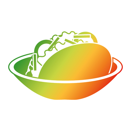Dish with delicious mexican food tacos vector illustration designのイラスト素材