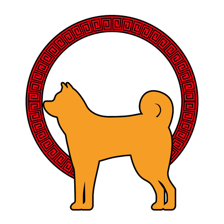 dog mascot silhouette icon vector illustration designのイラスト素材
