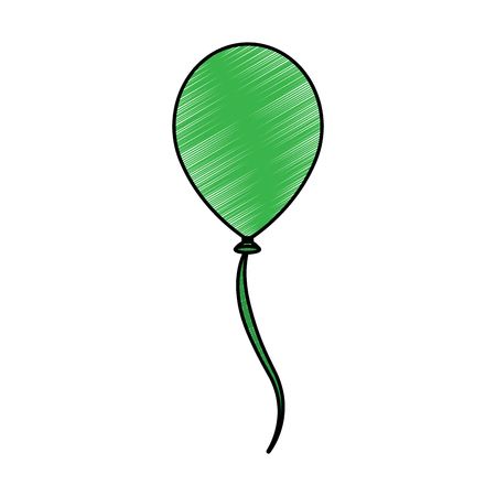 single balloon icon image vector illustration  design  sketch styleのイラスト素材