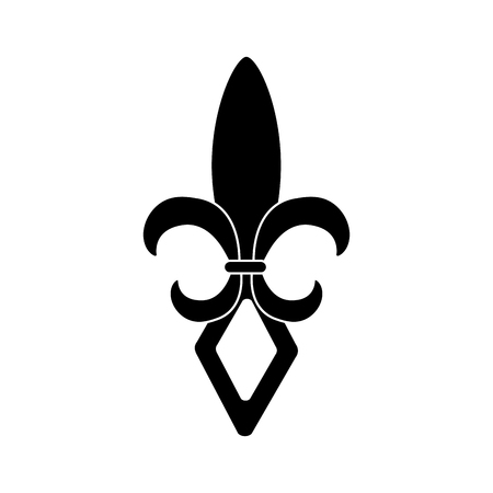 fleur de lis icon image vector illustration design  black andのイラスト素材