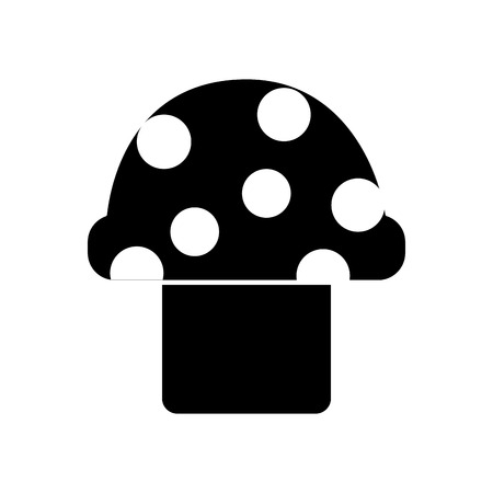 mushroom with dots icon image vector illustration design  black and whiteのイラスト素材
