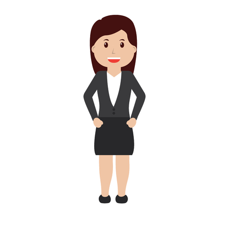 business woman happy icon image vector illustration design のイラスト素材