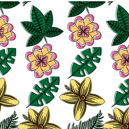 Flowers natural decorationのイラスト素材