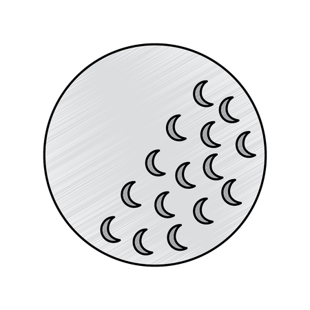 Golf ball sport equipment play icon illustration.のイラスト素材