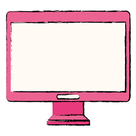 Computer display isolated icon illustration.のイラスト素材