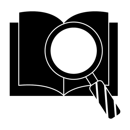 Text book with magnifying glass  illustration design.のイラスト素材