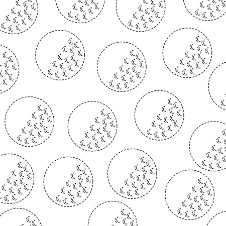 balls golf pattern image vector illustration design  black dotted lineのイラスト素材