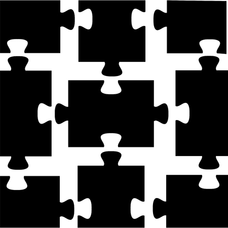 puzzle pieces pattern background vector illustration designのイラスト素材
