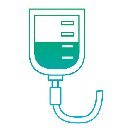 iv bag healthcare icon image vector illustration design  green to blue ombre lineのイラスト素材