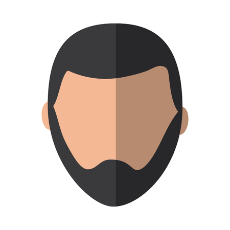 man with beard avatar icon image vector illustration design のイラスト素材