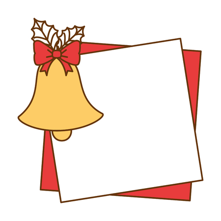 Christmas bell with flower vector illustration designのイラスト素材