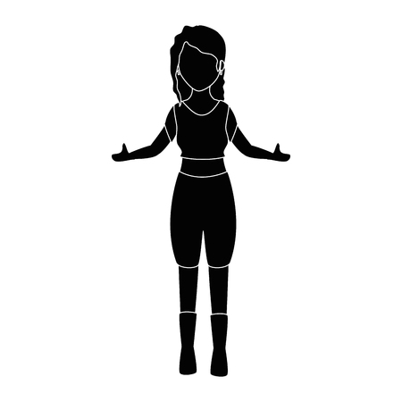Woman avatar icon.のイラスト素材