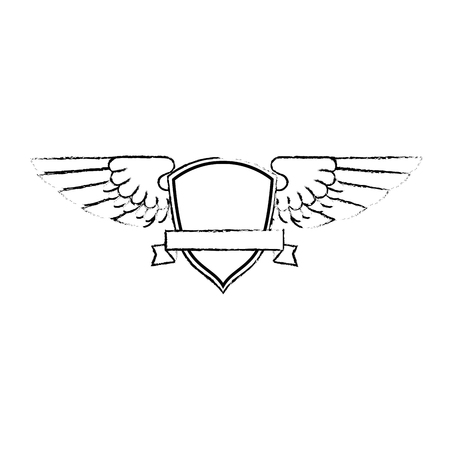 Wings emblem iconのイラスト素材