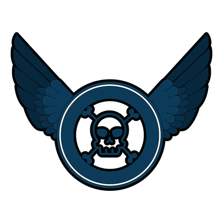 extreme skull emblem icon vector illustration designのイラスト素材