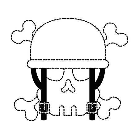 extreme skull with helmet vector illustration designのイラスト素材