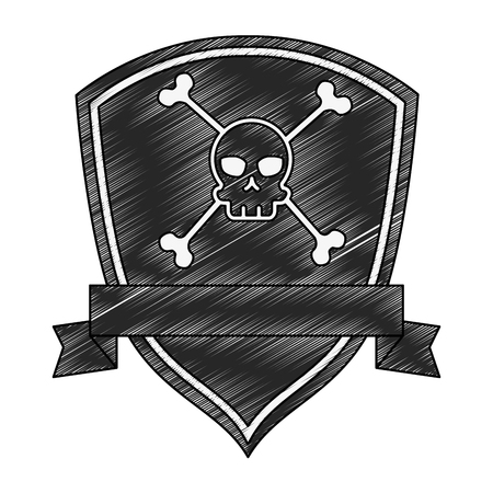 extreme skull emblem icon vector illustration designのイラスト素材