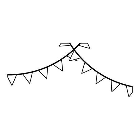 Garland party decorative icon illustration design.のイラスト素材