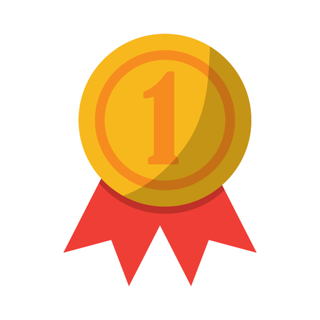 award rosette number one competition vector illustrationのイラスト素材