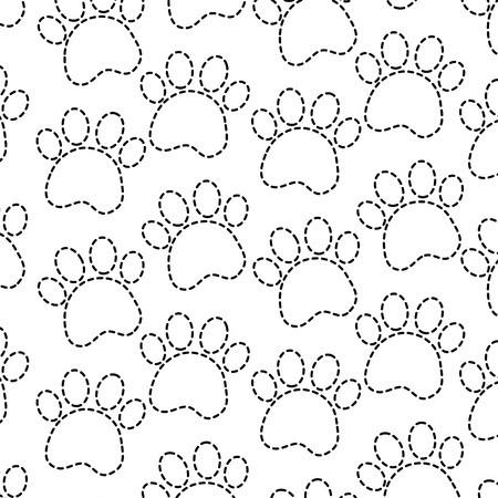 pet paw animal seamless pattern vector illustrationのイラスト素材