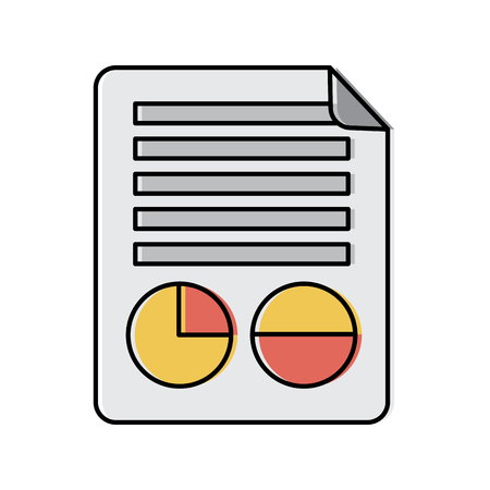 Document report presentation diagram financial vector illustrationのイラスト素材