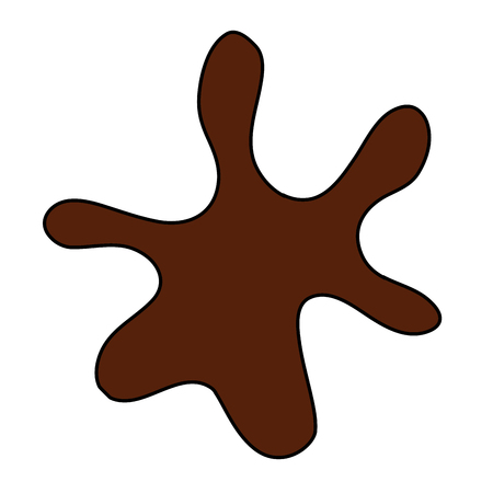 splash chocolate liquid sweet image vector illustrationのイラスト素材