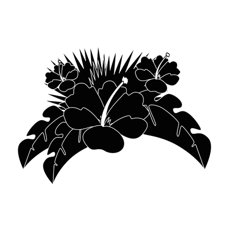 exotic and tropical flower vector illustration designのイラスト素材