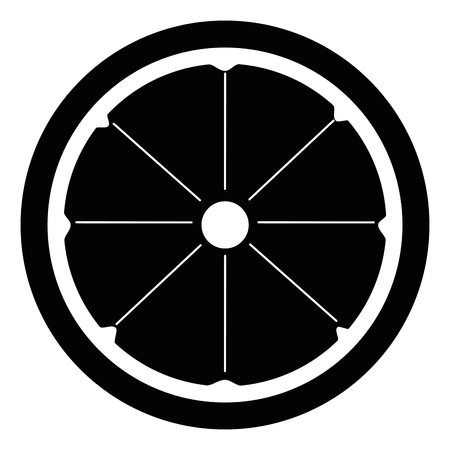 orange citrus fruit slice vector illustration designのイラスト素材