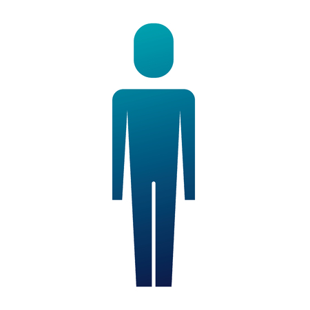 businessman standing male character blue image vector illustration blue imageのイラスト素材