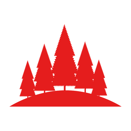 pine forest scene icon vector illustration designのイラスト素材