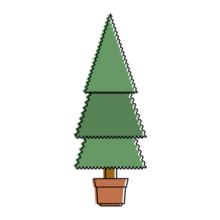 christmas tree isolated icon vector illustration designのイラスト素材