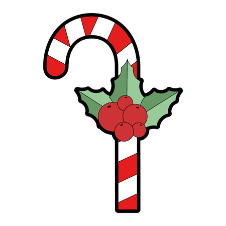 christmas cane decorative icon vector illustration designのイラスト素材