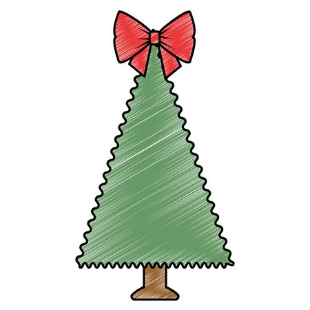 Christmas tree isolated icon  illustration design.のイラスト素材