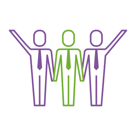 Three men holding hands teamwork successful vector illustrationのイラスト素材