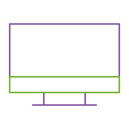 A monitor computer device work equipment vector illustrationのイラスト素材