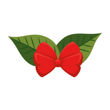 christmas leafs decorative frame vector illustration designのイラスト素材