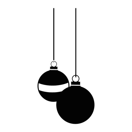 christmas ball hanging icon vector illustration designのイラスト素材