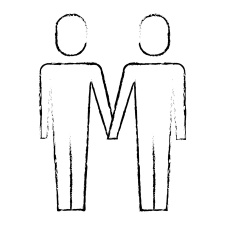 Business men teamwork cooperation image illustration sketch design.のイラスト素材